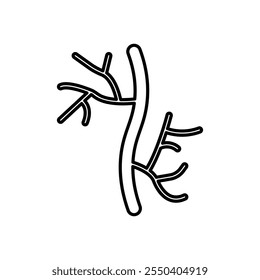 Human artery icon linear logo isolated