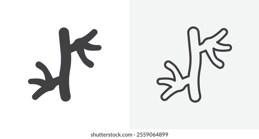 Human artery icon. outlined vector style.
