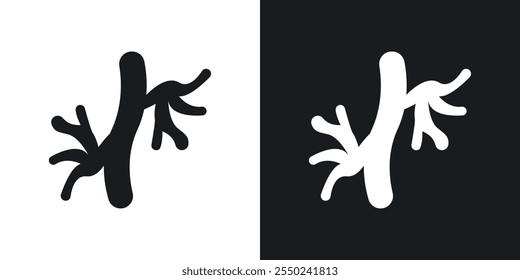 Paquete de iconos de arteria humana en color negro.