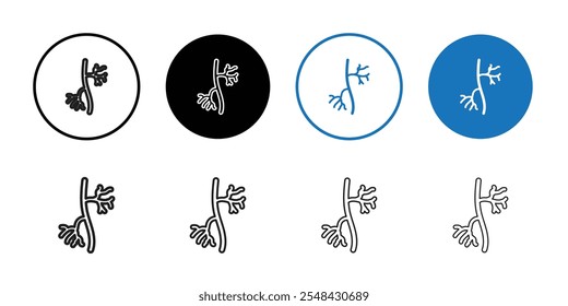Icono de la arteria humana Conjunto de ilustración de línea delgada
