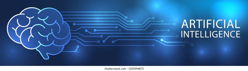 Human Artificial Intelligence. Technological background of data flow. Abstract futuristic background