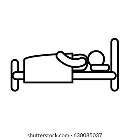 human asleep silhouette icon