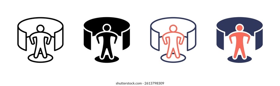 Human Augmentation Icon Element For Design And Vector