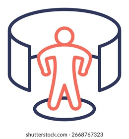 Human Augmentation Icon Element For Design And Vector