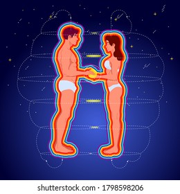 Human aura. Energy compatibility. People's chakras. Harmony within a person. Man and woman complement each other. Self-knowledge and meditation.