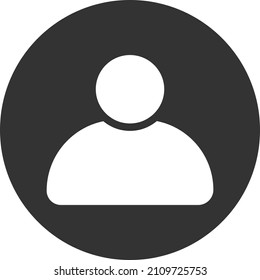 Vector de icono negro de avatar humano 