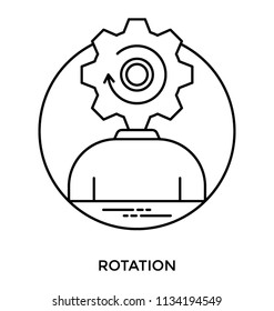 Human avatar with cog head symbolizing Business development icon 