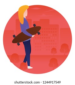 Human avatar denoting icon for skating figure