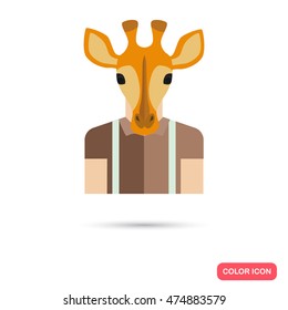 Human avatar with giraffe head