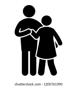 Human avatar holding hands of each other symbolizing couple dance 