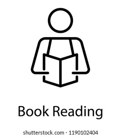 A human avatar holding open book is student 