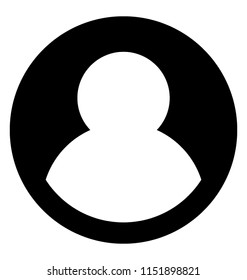 
Human avatar inside a circle making icon for user 
