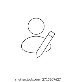 Avatar humano con herramienta de pluma para editar