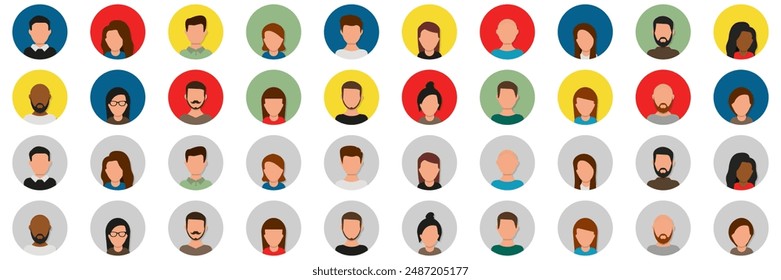 Human avatar. People icon. Profile user sign illustration