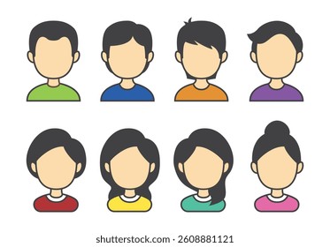Human avatar. People icon. Profile user sign illustration