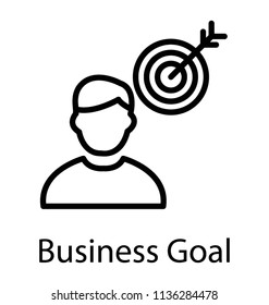 Human avatar with targeting arrow denoting a money expert icon 