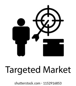 
Human avatar throwing dart on a targeted board and package alongside a notion for targeted address for delivery 
