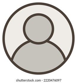 Human Avatar User UI Account Round modern concept ui ux icon for website, app, presentaion, flyer, brochure etc.