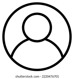 Human Avatar User UI Account Round modern concept ui ux icon for website, app, presentaion, flyer, brochure etc.