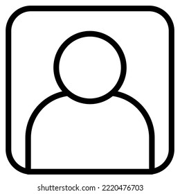 Human Avatar User UI Account Square modern concept ui ux icon for website, app, presentaion, flyer, brochure etc.