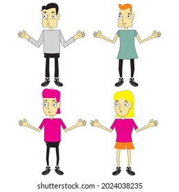 diseño vectorial de avatar humano para su producción