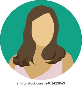 Human avatar vector icon. Male and female icon