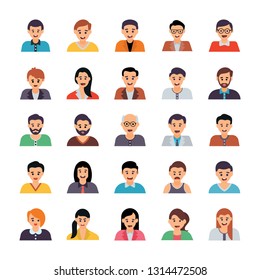 Human Avatars Flat Icons Pack Human Avatars Flat Icons Pack