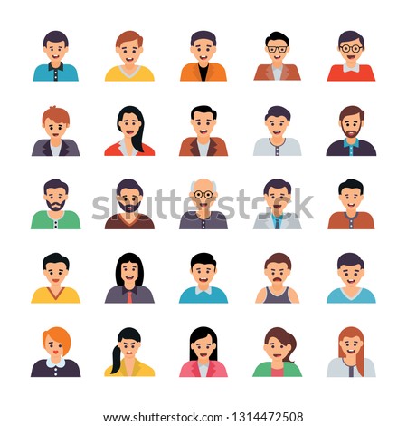 Human Avatars Flat Icons Pack