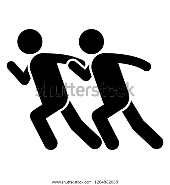 Human Avatars Gesturing One Leg Ahead Stock Vector (Royalty Free ...