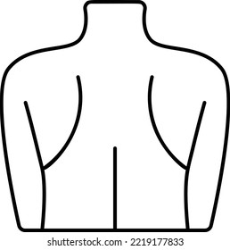 Human Back side Concept, Dorsal Body vector outline icon Design, Organ System Symbol, Human Anatomy Sign, Human Body Part Stock illustration,