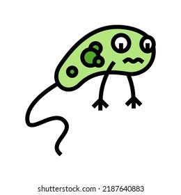 human bacteria virus color icon vector. human bacteria virus sign. isolated symbol illustration