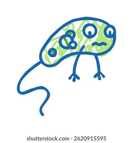 human bacteria virus doodle icon sketch vector. human bacteria virus sign. isolated symbol illustration