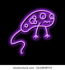 human bacteria virus neon light sign vector. human bacteria virus illustration