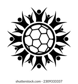 human ball fan logo design 