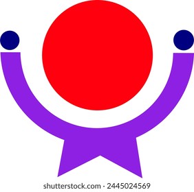 Human and ball illustration for logo or icons