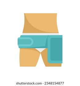 Human bandage icon flat vector. Hurt patient. Man skin isolated