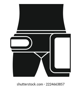 Human bandage icon simple vector. Hurt patient. Man skin