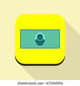 human in banknote concept work for money icon vector flat design