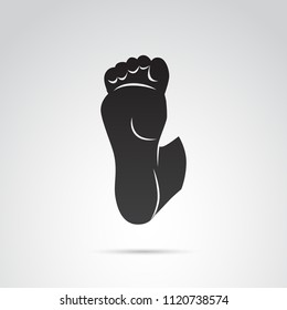 Human bare foot vector art.