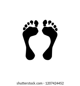 human barefoot prints, vector