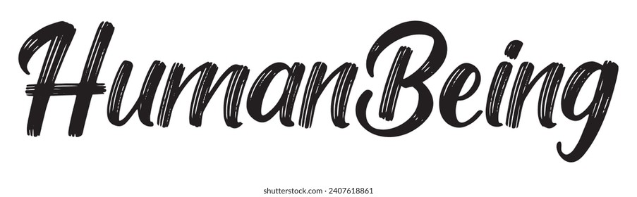 human being text on white background.