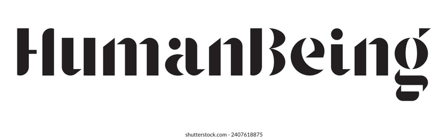 human being text on white background.