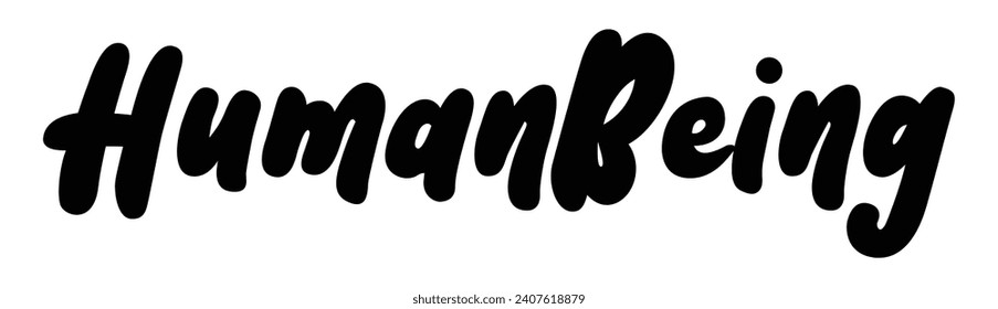 human being text on white background.
