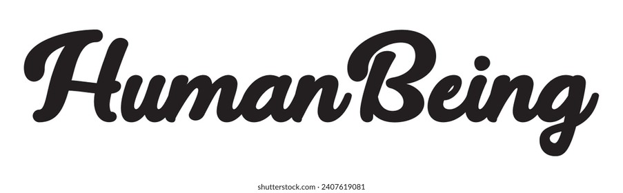 human being text on white background.