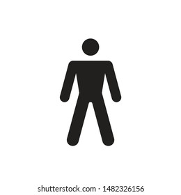Human black icon design. Vector illustration. 