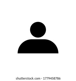 Icono negro humano sobre fondo blanco. Usuario. Hombre de negocios. EPS10 vectores