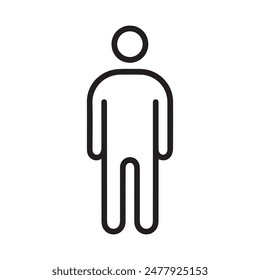 Human black outline icon character shape collection simple design.