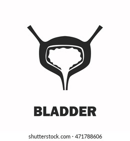 Human bladder black icon