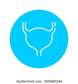 Menschliches Blasensymbol, hohe Qualität und Bearbeitbar. Sehr geeignet für Webdesign, UI und Mobile App Design. 
Vektorgrafik auf blauem Hintergrund.