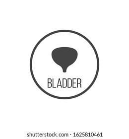 Human bladder icon . Simple illustration of human bladder vector icon for web design isolated on white background